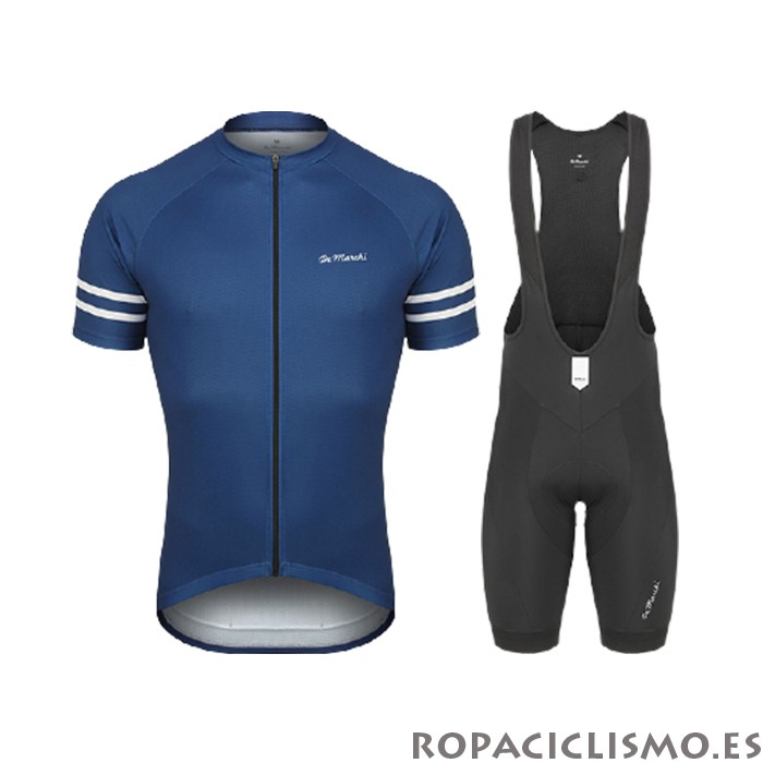 2021 Maillot de Marchi Tirantes Mangas Cortas Apagado Azul